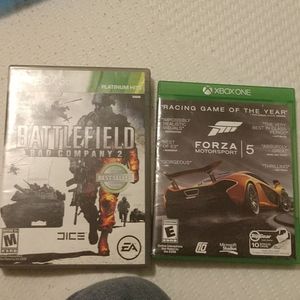 I am selling battlefield bad company 2 and Forza 5
